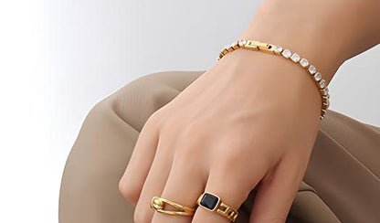 Zaya 18K gold plated stainless steel bracelet