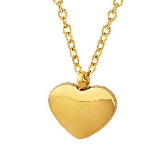 Ana 18K gold plated stainless steel heart necklace