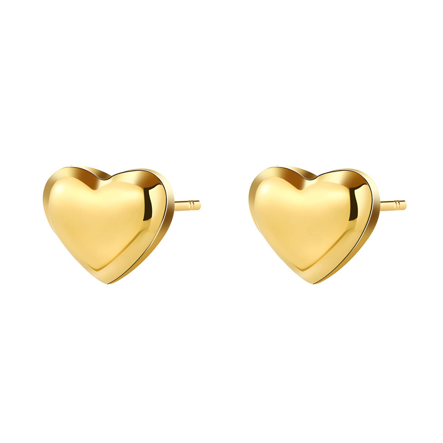 Ana 18K gold plated stainless steel heart earrings